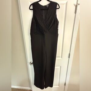 LIKE NEW - Express Black Lace Jumpsuit XL